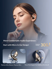 Bone conduction concept Bluetooth headphones open-back