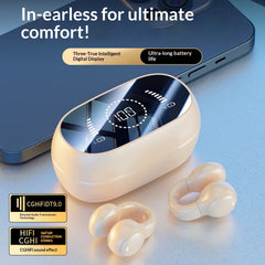 Bone conduction concept Bluetooth earphone clip-on style