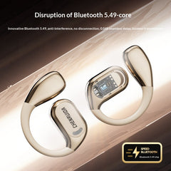 Wireless Bluetooth headphones with open-back bone conduction