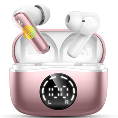 Bluetooth 5.4 Earbuds, 2026 Bass-3.0 Wireless Headphones 3D-Stereo Ear Buds, 4 ENC Noise Cancelling Mic, 40+Hrs USB-C in-Ear Earphones, IP-X7 Waterproof Sport Workout Gym for Laptop Pad Android iOS