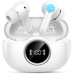 Bluetooth 5.4 Earbuds, 2026 Bass-3.0 Wireless Headphones 3D-Stereo Ear Buds, 4 ENC Noise Cancelling Mic, 40+Hrs USB-C in-Ear Earphones, IP-X7 Waterproof Sport Workout Gym for Laptop Pad Android iOS