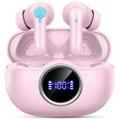 Bluetooth 5.4 Earbuds, 2026 Bass-3.0 Wireless Headphones 3D-Stereo Ear Buds, 4 ENC Noise Cancelling Mic, 40+Hrs USB-C in-Ear Earphones, IP-X7 Waterproof Sport Workout Gym for Laptop Pad Android iOS