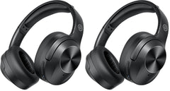 Upgrade Pro‑level Hybrid Active Noise Cancelling Headphones with HD Sound, Wireless Bluetooth Headphones Over The Ear Unequaled Comfort, Vivid Deep Bass, for Home Office Travel Birthday Gift, Black