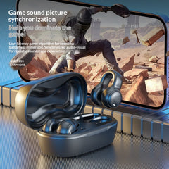 Bone conduction concept Bluetooth earphone clip-on style