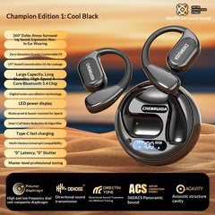 Wireless Bluetooth headphones with open-back bone conduction