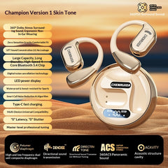 Wireless Bluetooth headphones with open-back bone conduction