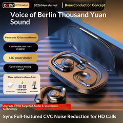 Open-Ear Bone Conduction Concept Bluetooth Earhooks